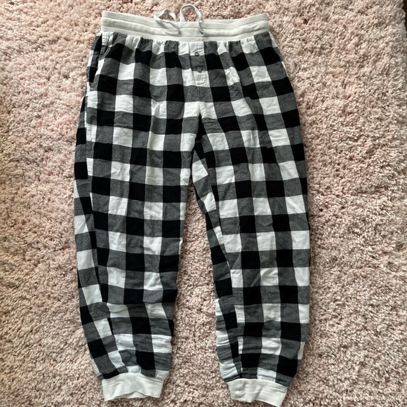 Black and white plaid pyjama pants - Picture 1 of 2